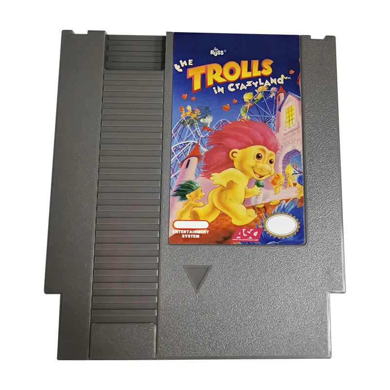 Trolls in Crazyland, The-Game Cartridge For Console Single card 72 Pin NTSC and PAL Game Console