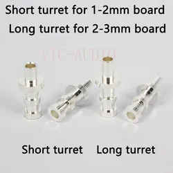 DIY Project Turret lug Audio Tag Board Turret Board Terminal Board Rivet Copper Plated Silver Turret 1~3mm Board Tube Amplifier