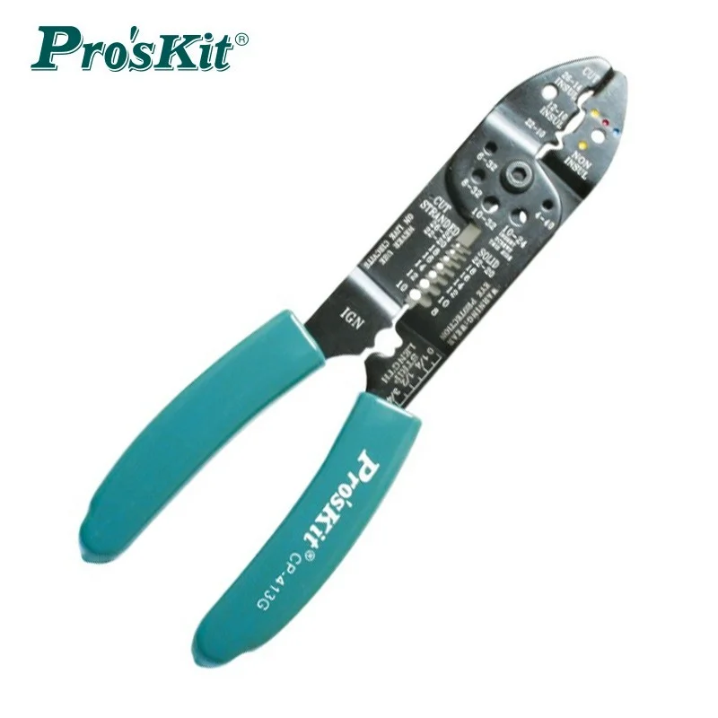 Proskit CP-413G 7-in-1 multifunctional electrician\'s pliers with stripping, cutting and crimping function needle-nose pliers