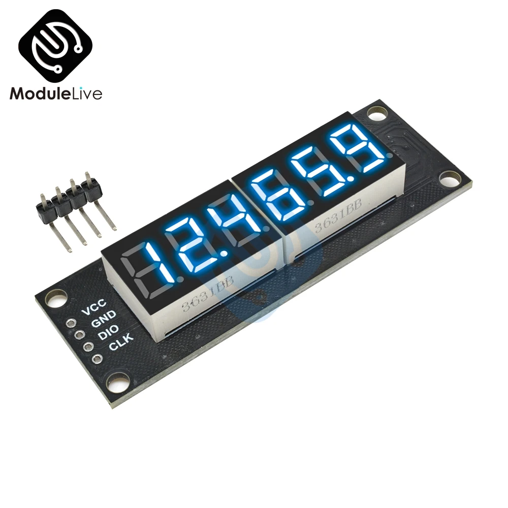 Nuovo TM1637 6 Bit 5V Digital Display A LED Module Per Arduino 7 Segmenti Da 0.36 Pollici Decimale Orologio Rosso Anodo tubo Doppio Dots Modulo