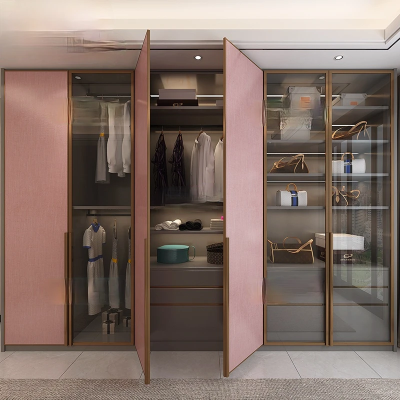 Bedroom integrated wardrobe custom sliding door assembly wardrobe open cloakroom wardrobe luxury