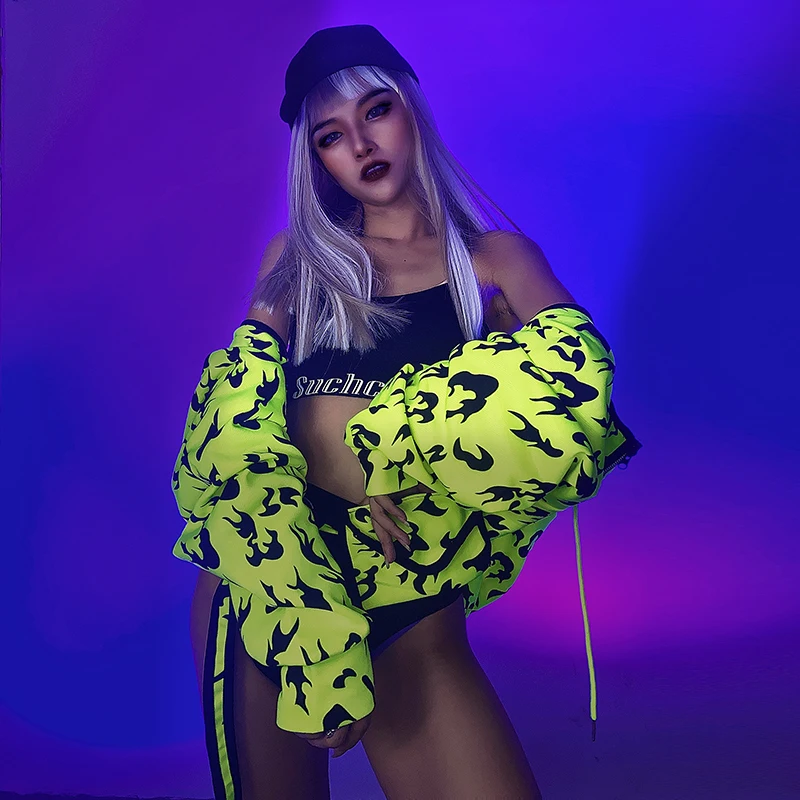 Hip Hop Jazz Dance Performance Stage Costume Female Nightclub Gogo Dancing Wear DJ Dancer Clubwear Party Rave Outfit VDB4207