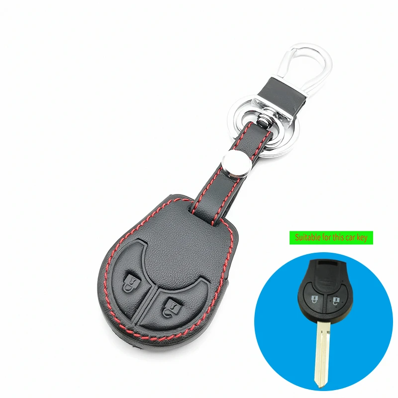 Leather Car Key Case Cover For Nissan Qashqai J10 J11 X-Trail T31 T32 Kicks Tiida Pathfinder Murano Note Juke Micra Accessories