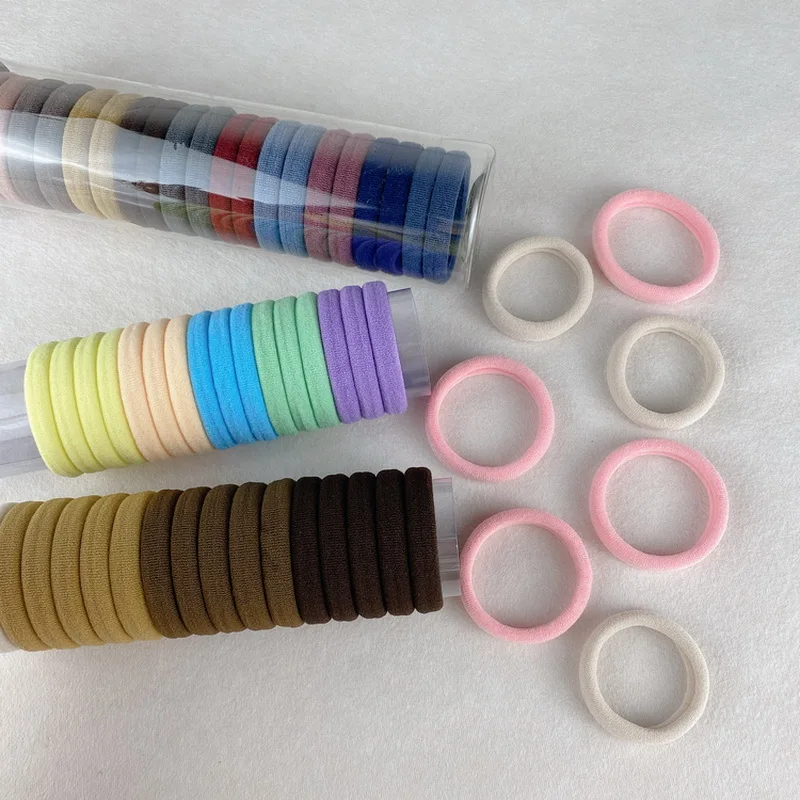 20pcs/box High Elastic Nylon Hair Ties For Women Black Scrunchie Girls Big Hair Rubber Bands Set Ponytail Hairbands Accessories