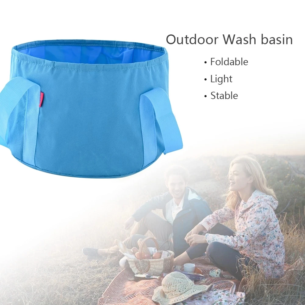 15L Fishing Bucket Multifunctional Foldable Basin Travel Camping Washbasin Bucket Fishing Folding Basin Foot Bath Foot soak Bag