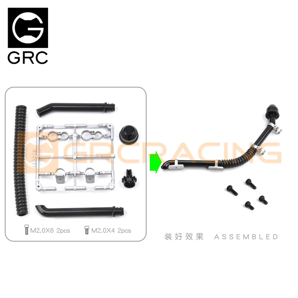GRC Classic Schnorchel-Lufteinlassrohr für 1/10 RC Car Crawler Trax/als TRX-4 Defender RC4WD D110 D90 Body Upgrade # G169A G169B