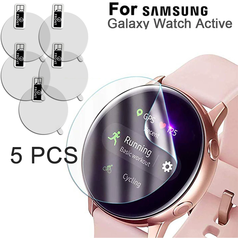 

Противоударная пленка высокого разрешения для Samsung Galaxy Watch Active SM-R500, 5 шт., Взрывозащищенная защитная пленка для смарт-часов