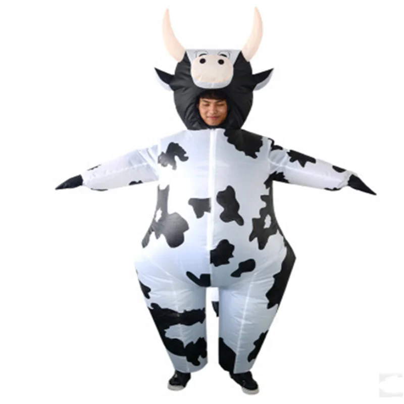 Inflatable Cow Costume For Women Adult Unisex Anime Fancy Dress Animal Milk Cattle Carnival Party Christmas Halloween Purim