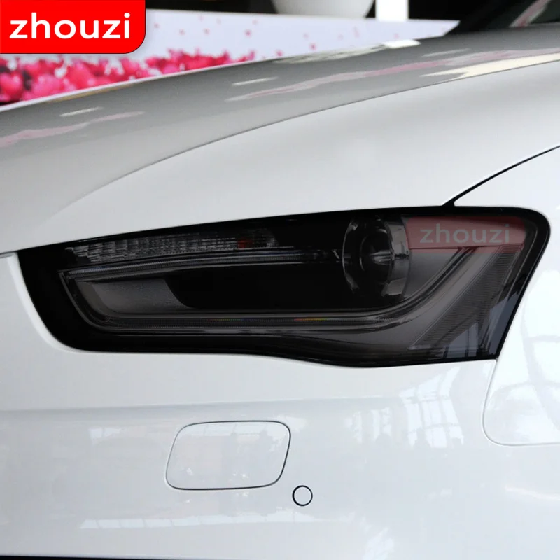 

2 Pcs For Audi A4 B8 B9 8K 8W S4 RS4 Car Headlight Tint Black Protective Film Protection Transparent TPU Sticker Accessories