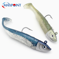 4.5 inch JIG Shad with 22g Jig Head 9cm Super Soft Vinyl Paddle Tails for Seabass Zander Fishing Lure 5 colors Soft Bait KIT