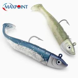 JIG Shad – leurre en vinyle souple de 9cm, avec tête de gabarit de 22g, pour la pêche au bar, sandre, 5 couleurs, 4.5 pouces