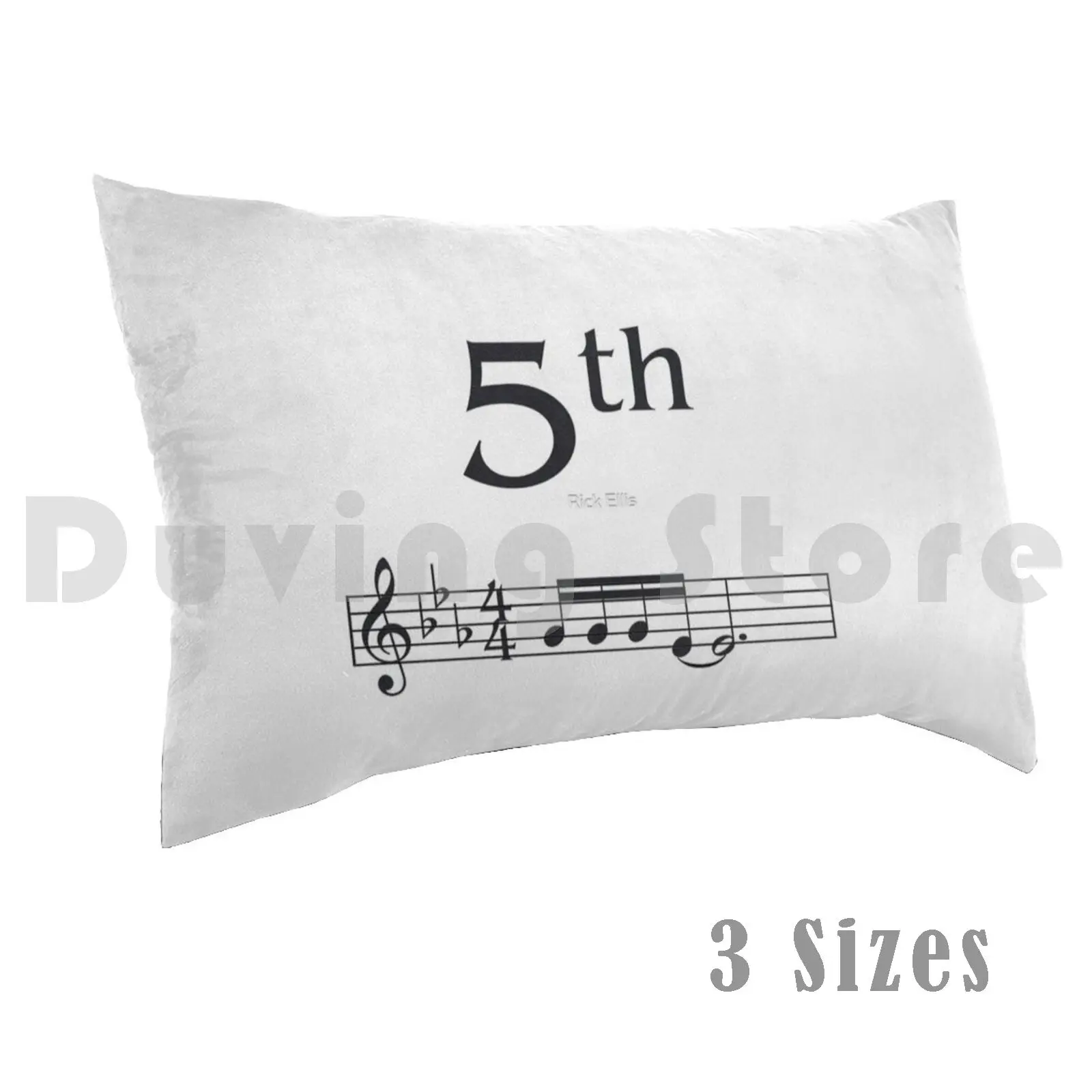 Beethoven's 5th Pillow Case Printed 35x50 Music Beethoven Treble Cleff Classical Music Band