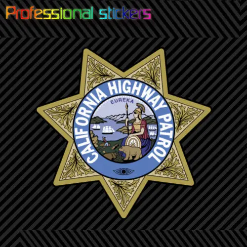 California Highway Patrol Seal Sticker Decal Self Adhesive Vinyl CHP Chips for Car, Laptops, Motorcycles, Office Supplies