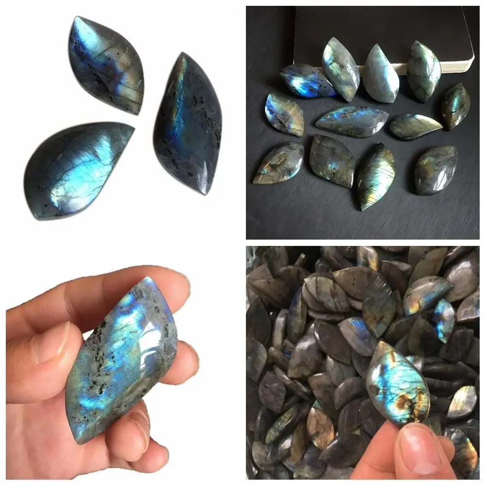 DIY Accessory Irregular Shape From Madagascar Mineral Specimen Natural Labradorite Moonstone Pendants Healing Stone