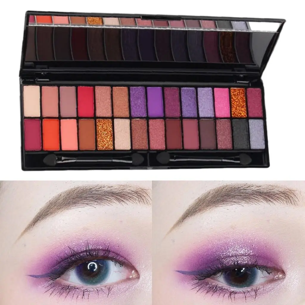 Paleta de sombra de ojos, 28 colores, altamente pigmentados, ropa larga, cosmético para ojos, resistente al agua, tablero de maquillaje a prueba de sudor, Kit de regalo de cosméticos