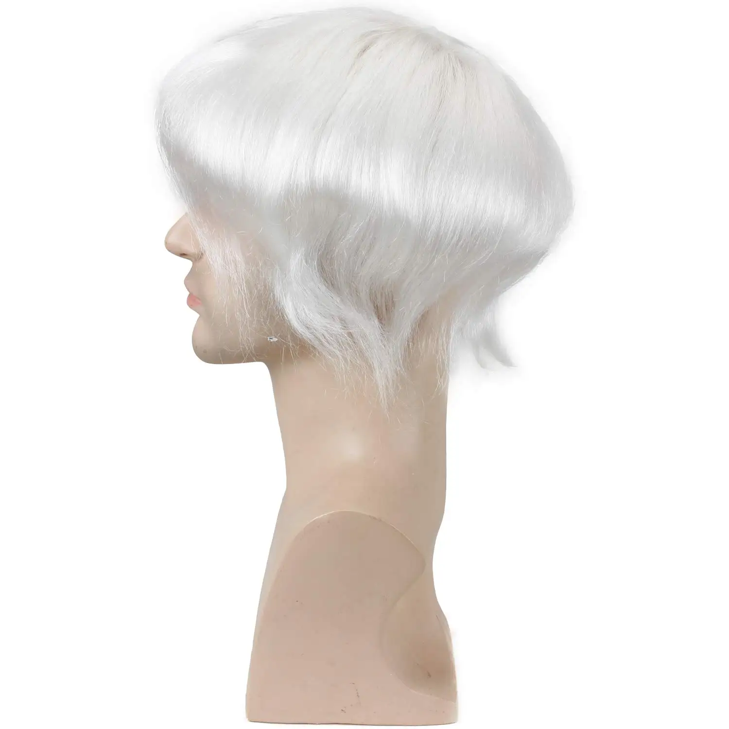Eseewigs-tupé de encaje francés y PU para hombre, reemplazo de cabello humano Real europeo, postizo de Color blanco, duradero y transpirable