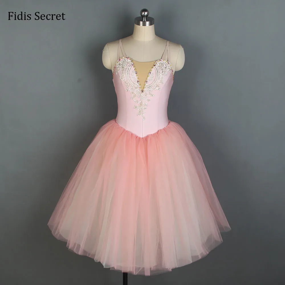 Pink Professional Romantic Tutu,Girls Ballerina Soft Tulle Dress,Ballet Skirt for Women Stage Performance/Competition Costumes