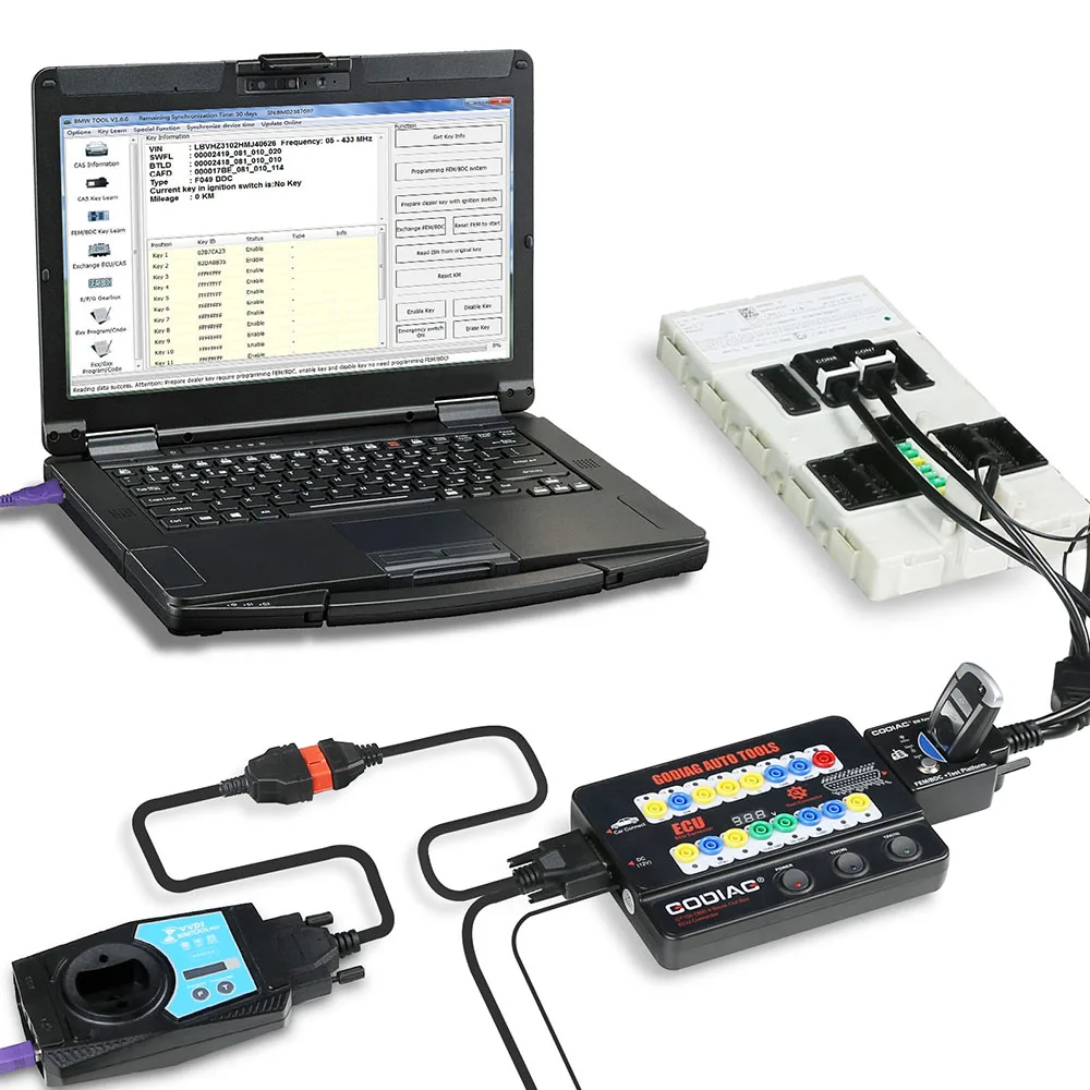 GODIAG for BMW FEM BDC Test Platform Work with GT100/ Xhorse VVDI2 VVDI Key Programmer /Autel IM608 /CGDI Prog