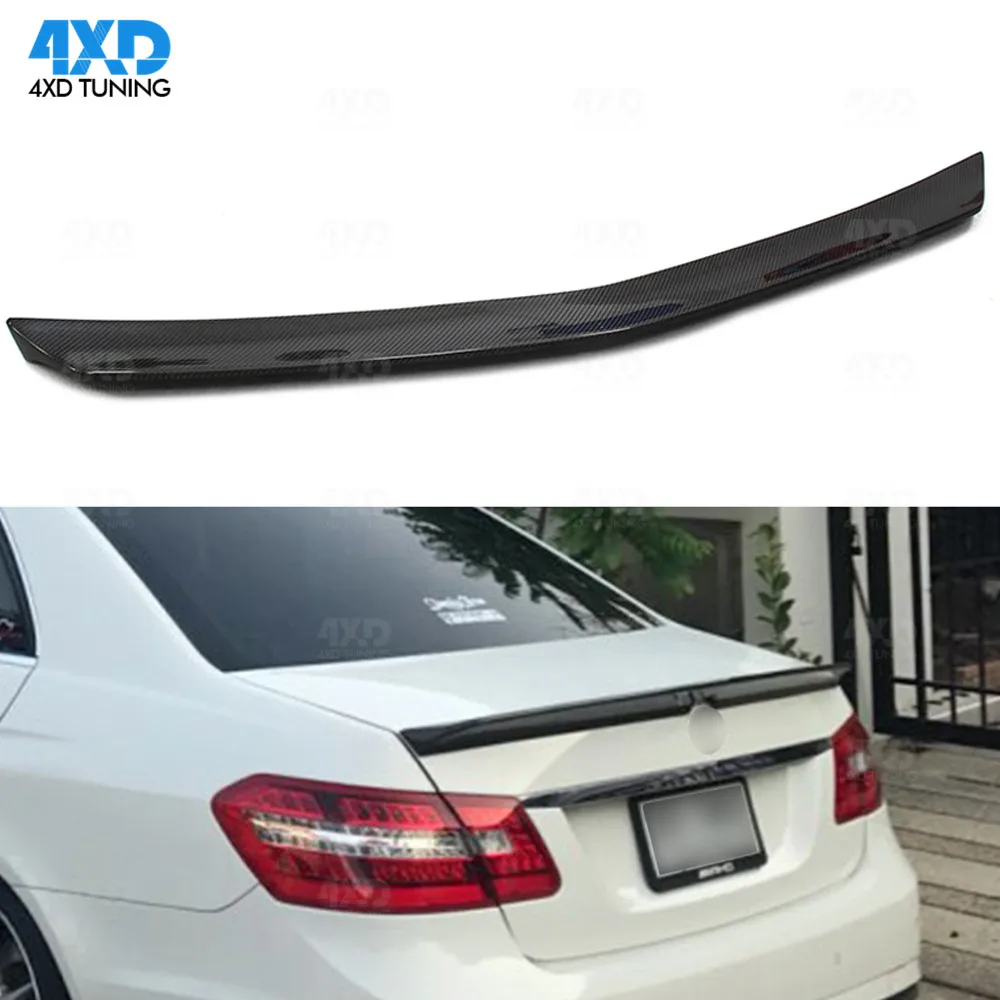 

W212 Carbon Fiber Spoiler V Style For Mercedes E63 AMG E Class E250 E300 Rear Spoiler Trunk Wing Sedan 2010-2013 2014 2015 2016