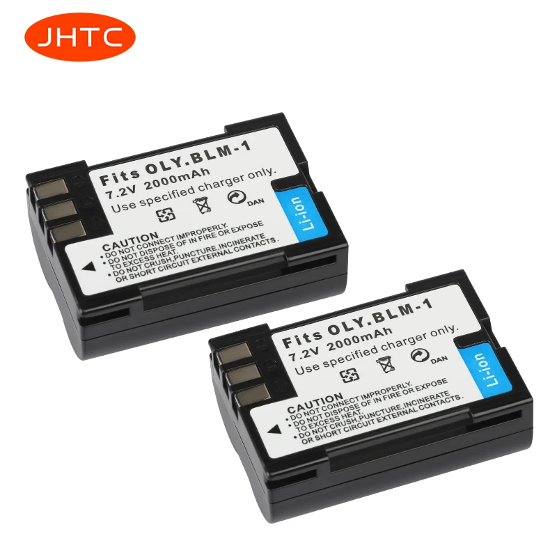 JHTC 2000mAh PS-BLM1 BLM-1 Battery For Olympus C-5060 C-7070 C-8080 E-30 E-300 E-330 E-500 E-510 E-520 E3 BLM1 Camera