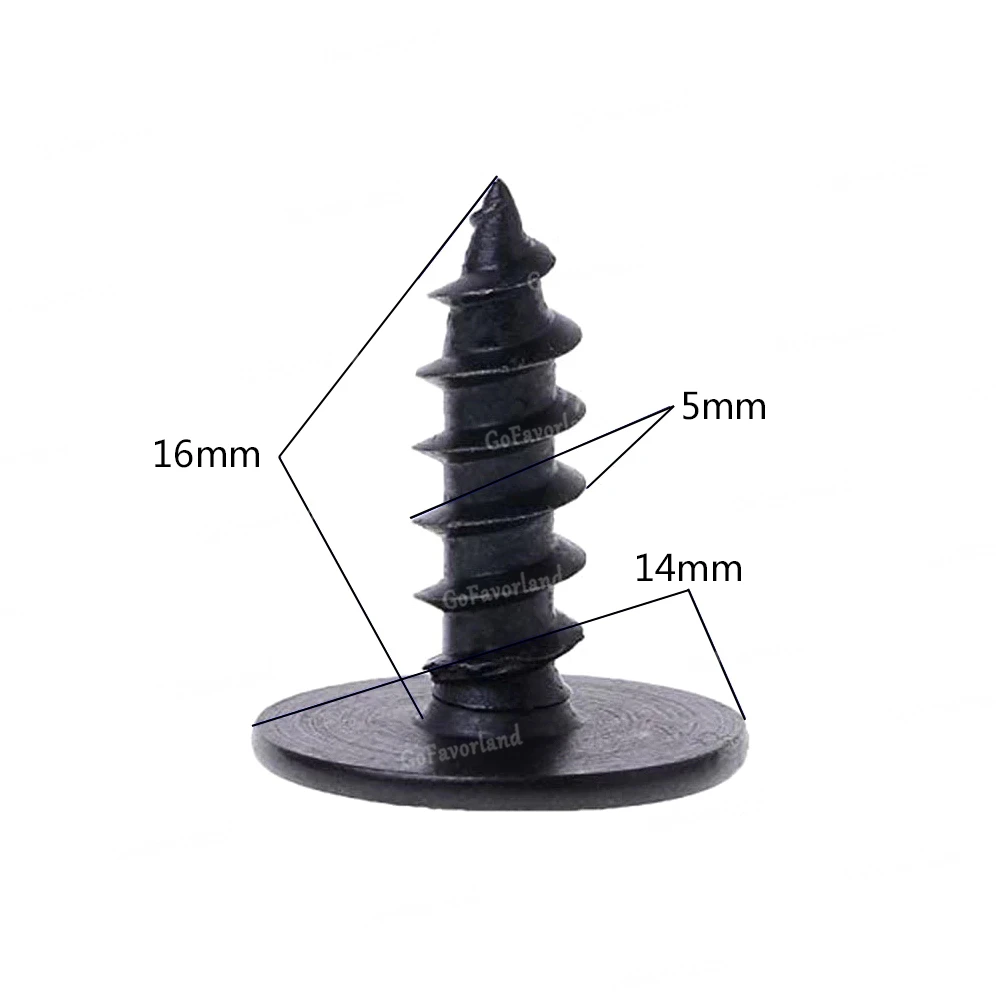 10Pcs Car Engine Under Cover Splash Guard Self-tapping Screws 5mm N90974701 For Audi A4 A3 A5 A6 A7 A8 Q5 For VW Golf Passat