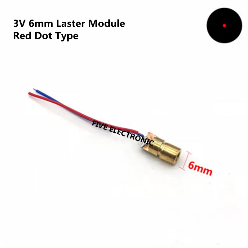 

3V/5V 6mm/9mm 5mW Laser Module Red Dot/Straight Line/Cross Type Light Focal Length Adjustable With Leading Wire Laser Head