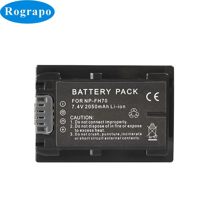 New 2050mAh NP-FH70 NP FH70 NP-FH50 Camera Battery For Sony DCR-SX40 SX40R HDR-CX105 FH90 FH70 FH60 FH30 FP50 SR42E Accumulator