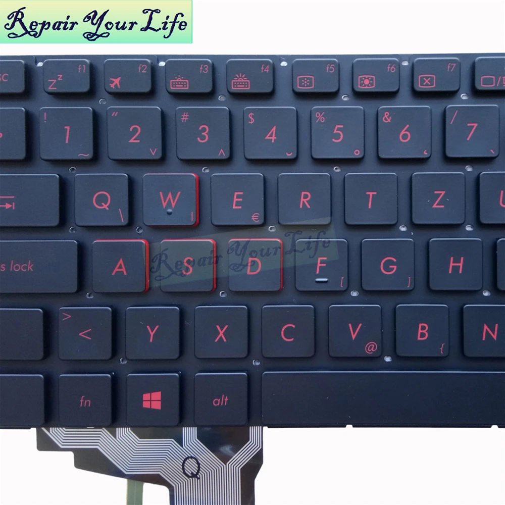 Imagem -06 - Alemão Croata Eslováquia Retroiluminado Teclado para Asus N551 G551 N551vw jm N551zu G551jk jq N751 Gl551 Gamers Substituição Teclados