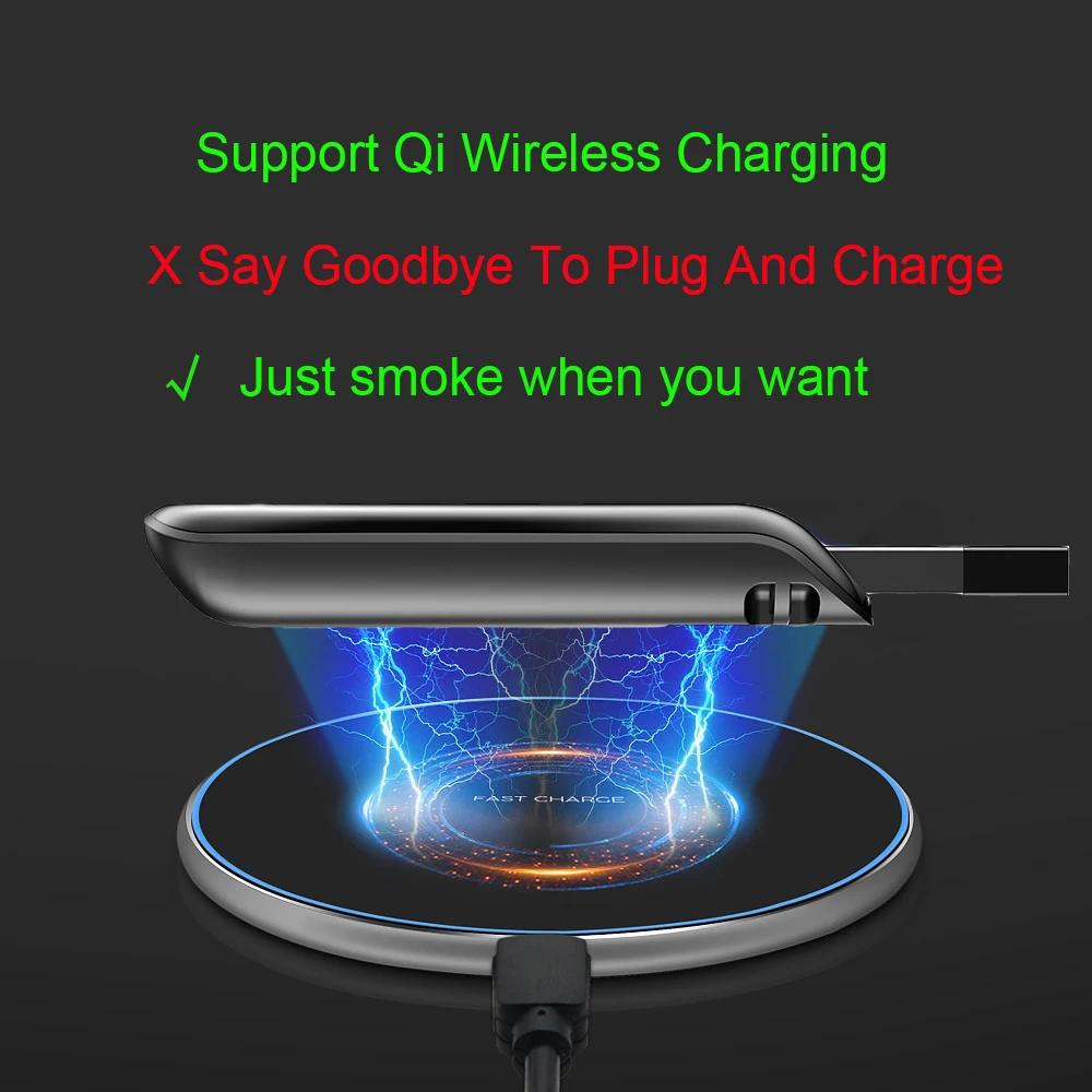 ล่าสุดกล่องแบตเตอรี่ไร้สายสำหรับ JUUL Lanyard Anti-Lost ไร้สายชาร์จอุปกรณ์เสริม