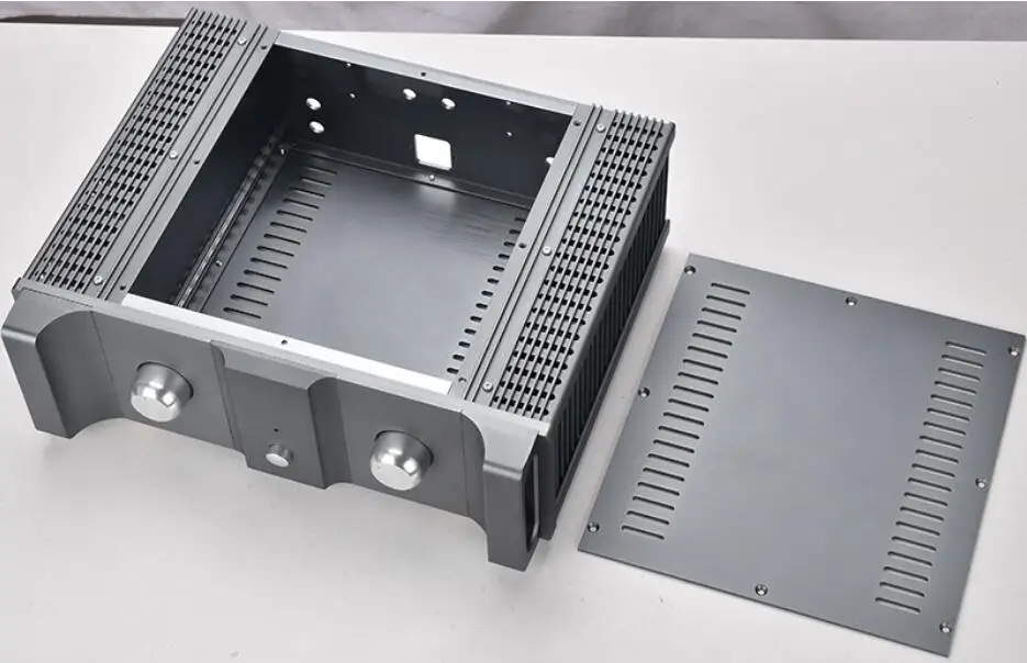 Nuovo design E-360 CNC Amplificatore completamente in alluminio Telaio post amp Box Custodia hifi per custodia fai da te