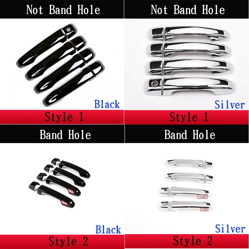 Door Handle Trim ABS 2 Style Car Accessories Exterior For Toyota Land Cruiser Prado FJ150 150 2010-2018