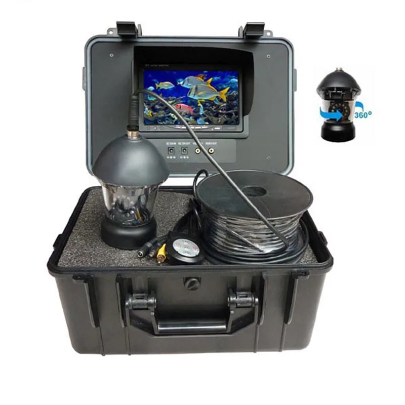 

7inch Monitor 20Meters Depth 360 Degree Rotate Camera Underwater Fishing Camera System With DVR Function