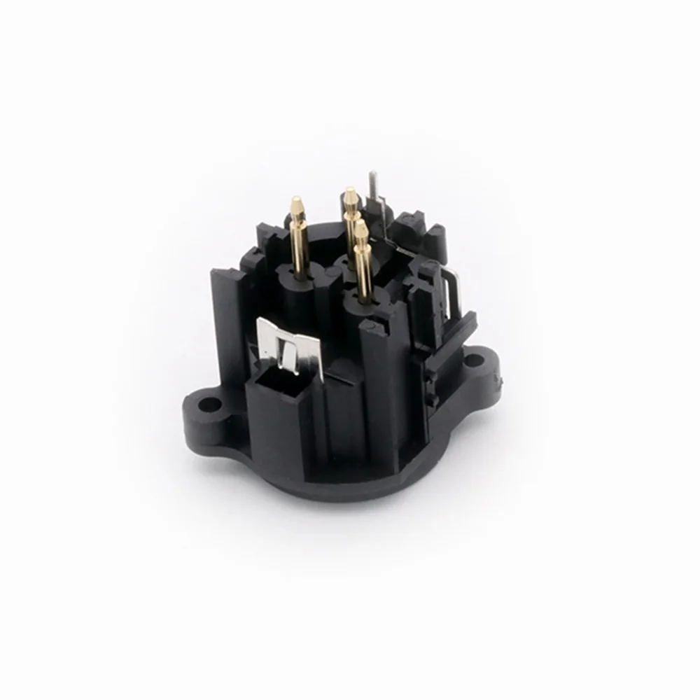 2pair/4pcs XLR connector Black Plastic 3pin XLR Male/Female jack panel mount with PUSH button audio jack speaker plug