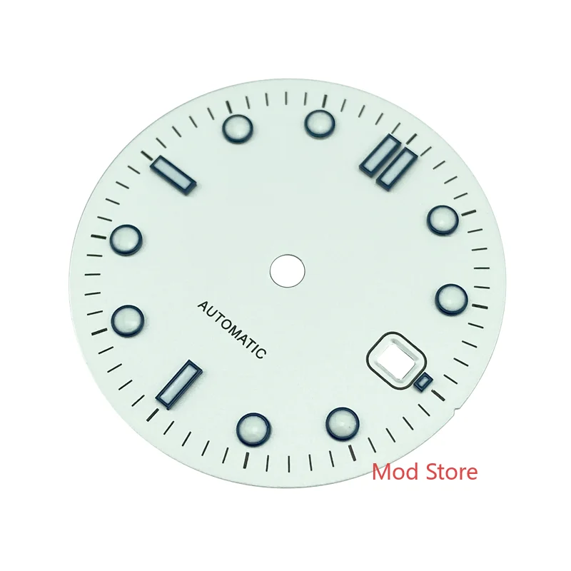 NEW Arrival 31mm Matte Black/White Watch Dial Parts Sea Master Style For MIYOTA82 ETA28 DG2813 Mov't Super Blue Luminous