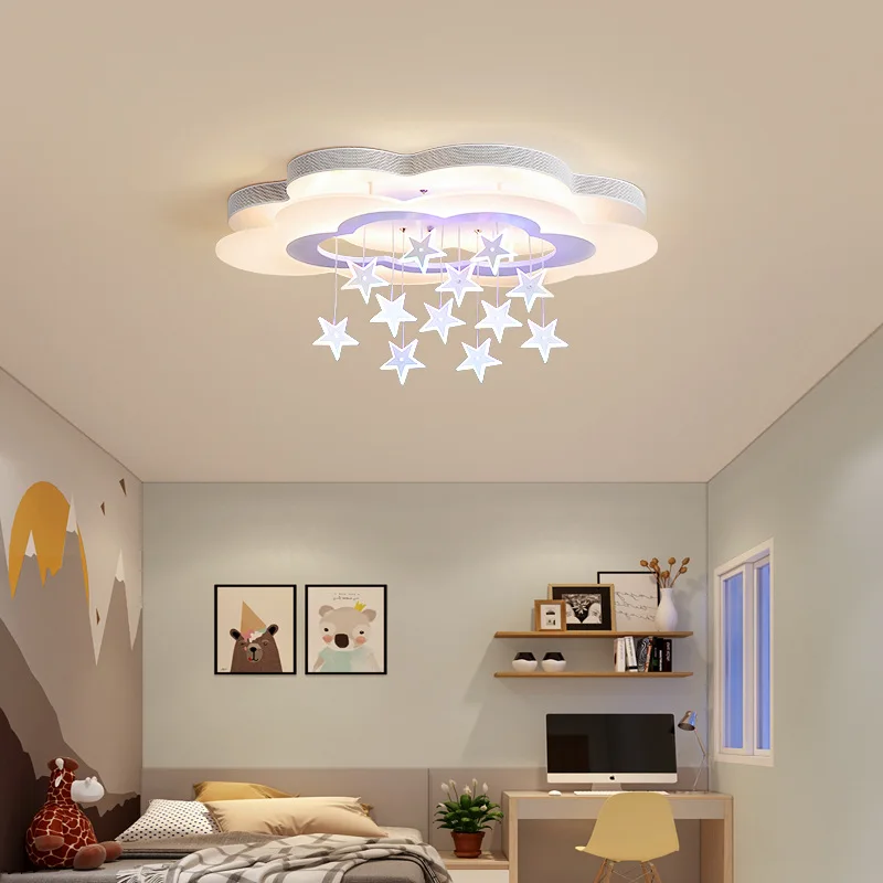 Imagem -02 - Lâmpada do Teto para Crianças Luminária para Crianças Lâmpada Led Estrela Nuvem Telhado Luz Crianças Roomkidslamp Lâmpada 2023