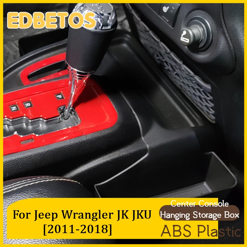 

For Jeep Wrangler JK JKU 2011 2012 2013 2014 2015 2016 2017 2018 Center Console Hanging Storage Box ABS Car Gear Shift Organizer