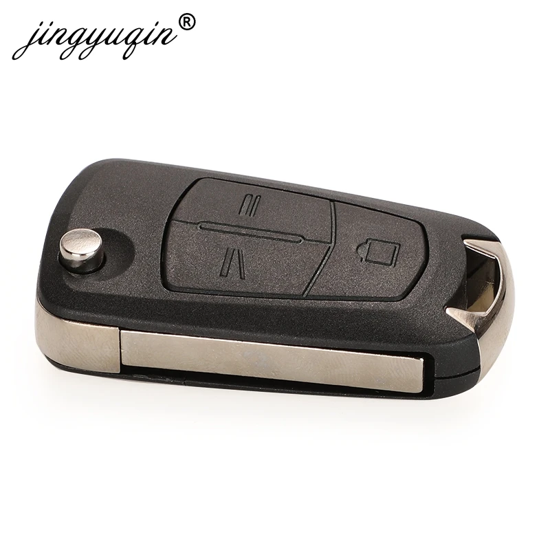 jingyuqin Flip 3 Buttons Remote Key Fob ASK 315MHz PCF7946 for Vauxhall/Opel Vectra C, Signum 2003-2007 Uncut HU43/HU100