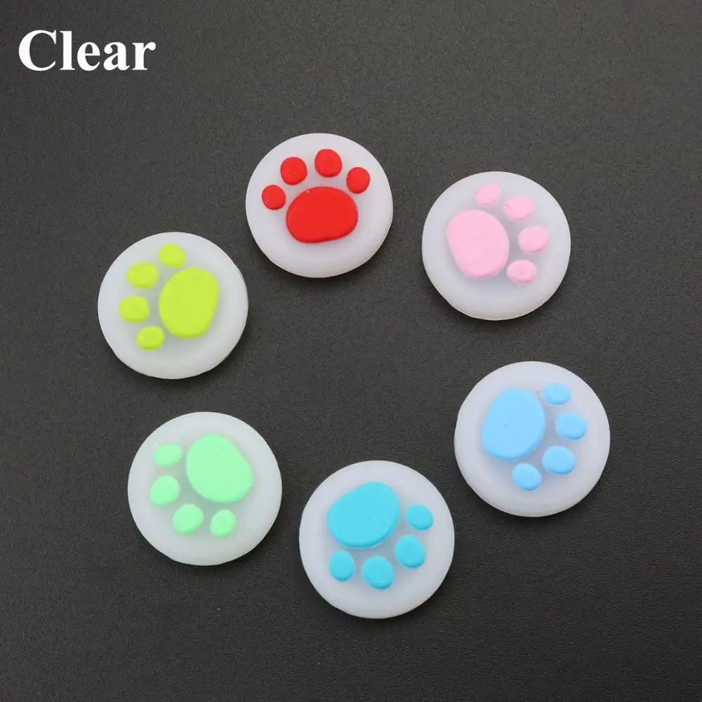 YuXi 2PCS Cat Paw Claw Silicone Analog Thumb Grips Cover for Switch NS Joy Con Stick Caps Skin for Joy-Con Joystick