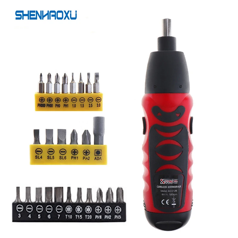 Mini Electric Screwdriver Battery Operated Cordless Screw Driver Drill Tool Set Bidirectional Switch With 11pcs or 14pcs Screws