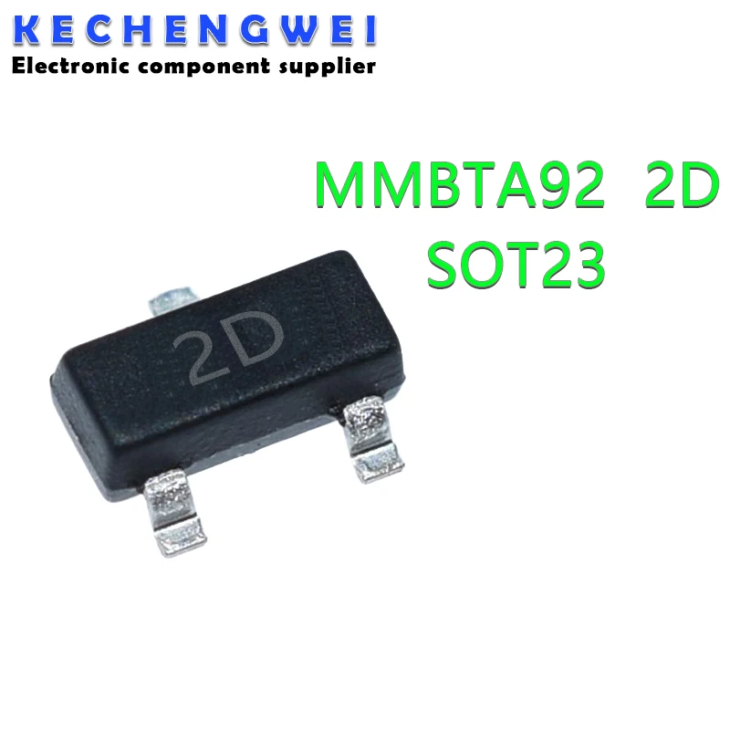 100 sztuk MMBTA92 SOT23 A92 SOT MMBTA92LT1G SMD 2D SOT-23 SMD tranzystor nowy i oryginalny