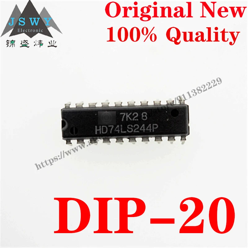 10~100 PCS HD74LS244P DIP-20 Semiconductor octal tri-state buffer/driver chip IC Chip for module arduino Free Shipping HD74LS244