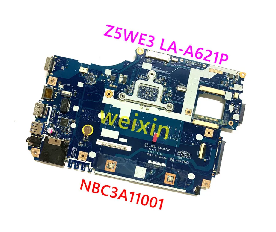 Z5WE3 LA-A621P For ACER aspire E1-510 laptop motherboard NBC3A11001 NB.C3A11.001 SR1SF N2920 CPU 100% Working