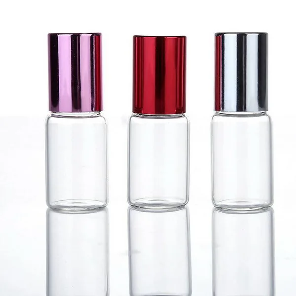 5ml/10ml Roll On Glass Bottle Roller Ball For Perfume Essential Oil Bottle Portable Glass Refillable Perfume Bottle