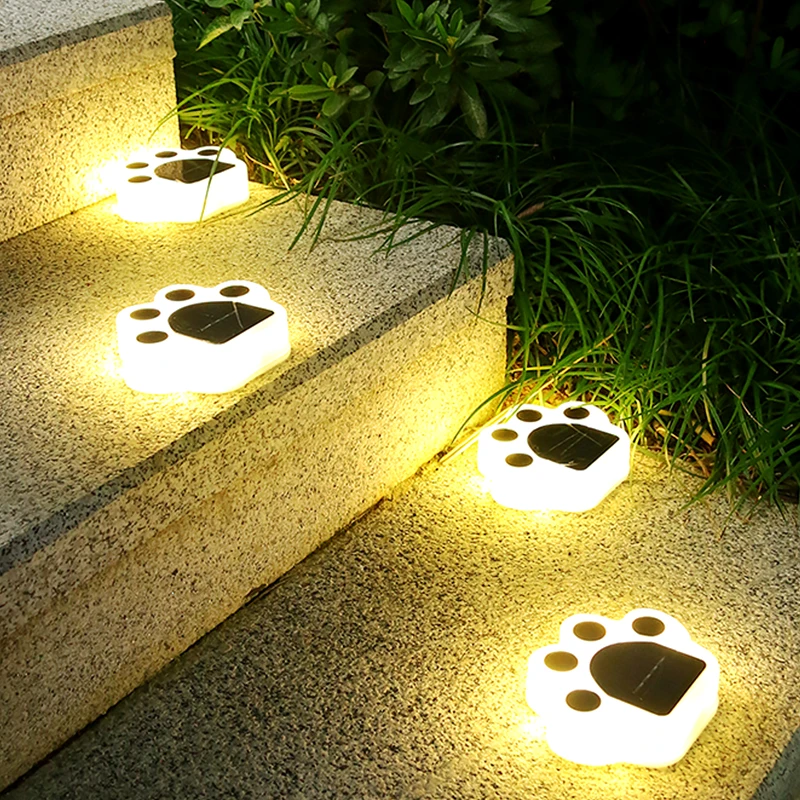

Solar Decorative Paw Print Garden Lights Waterproof Outdoor Solar Lamp For Home and Garden Walkway Lighting Gift for Pet Lover