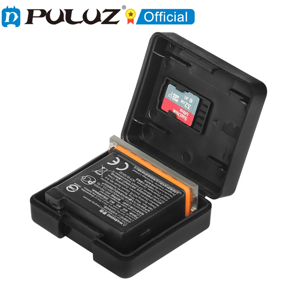 PULUZ Twardy plastikowy pojemnik na baterie do DJI Osmo Action / Osmo Action 3 / GoPro Hero11 / HERO10 /9 Black AHDBT-901 Battery