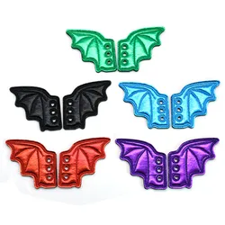 Cute Small PU Bats Wings Skate Winter Boots Shoe Wings Sneaker New Shoe Wing DIY Decorations Halloween Party Gift For Kids Adult