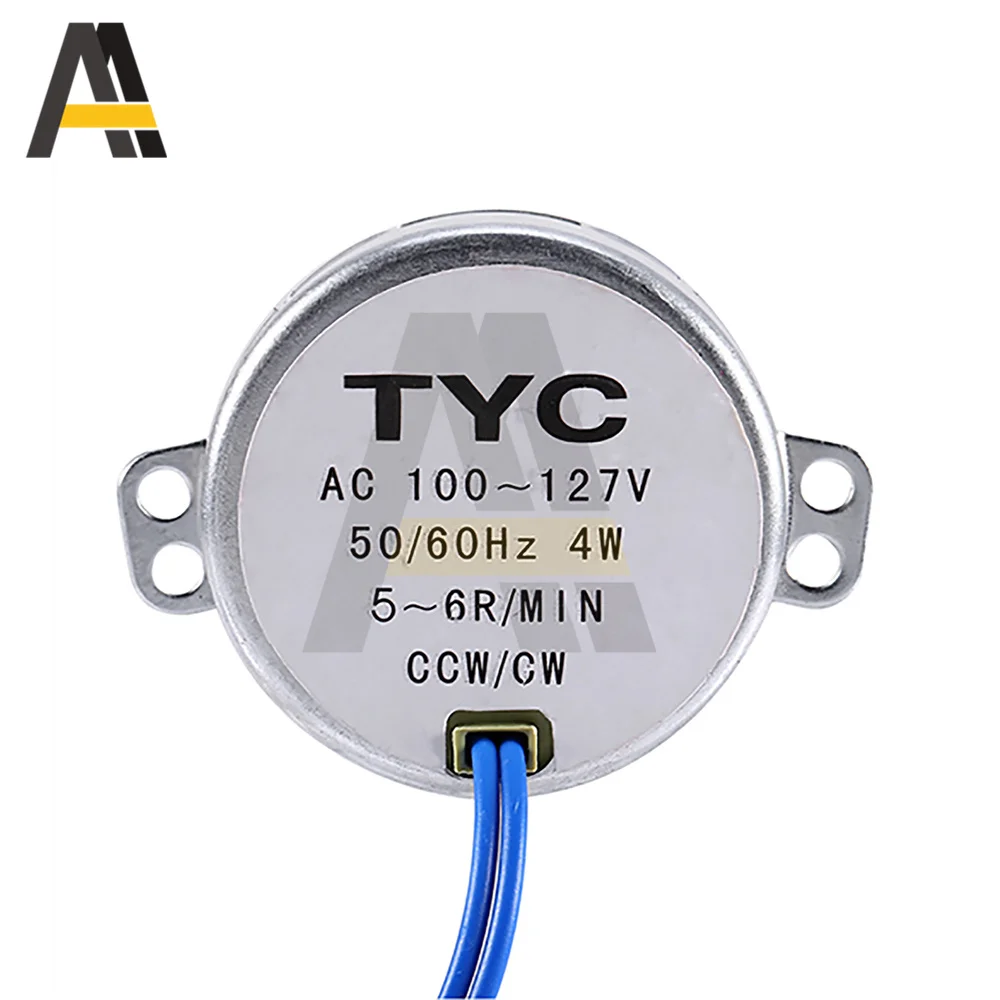 TYC-50 Synchronous Motor AC 12V 11V-127V 220-240V 50/60Hz CW/CCW 4W Non-directional Permanent Magnet Micro Motor