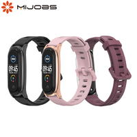 Strap For Mi Band 5 6 Global Wristband Miband 5 Silicone Band Bracelet for Mi 3 4 5 6 Silica Gel Pulseira Wine Red Pink Strap