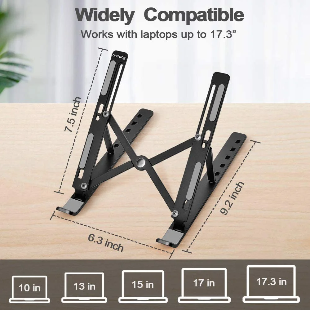 Portable Laptop Stand Plastic Foldable Notebook Holder for Macbook Pro Adjustable Cooling Base Laptop Bracket Phone Stand