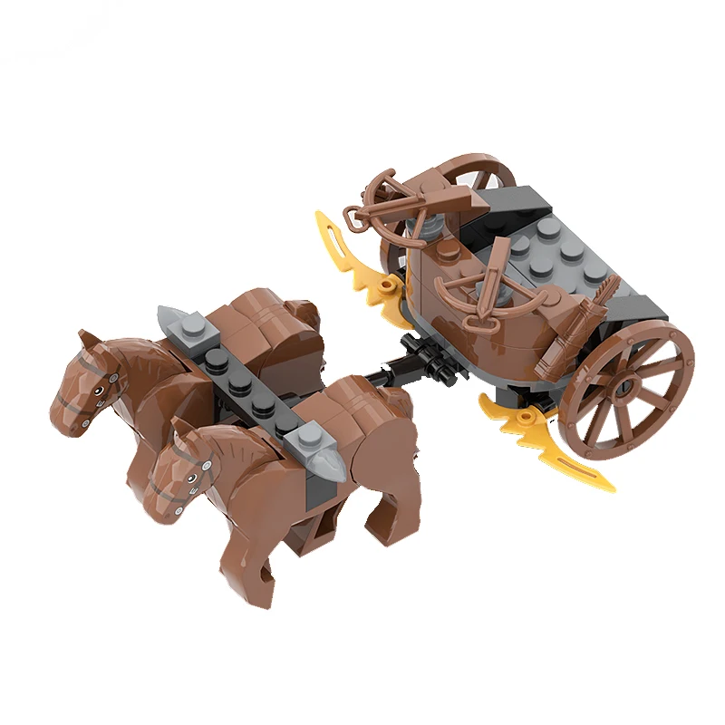 Middeleeuwse Vervoer Chariot Gevangenis Van Radijs Transporter Moc Figuur Accessoires Kleine Bouwsteen Monteren Kinderen Speelgoed Gift